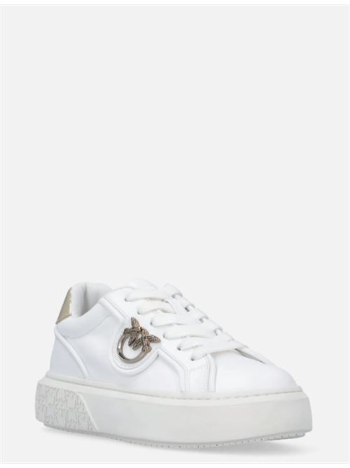 Sneakers in pelle con logo Love Birds Pinko | SS0041P087Z1B.WHITE